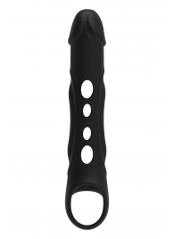 Черная насадка-удлинитель Vibrating Extender With Remote с вибрацией - Dream Toys - в Уссурийске купить с доставкой