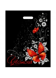 Черный пакет Glamour с вырубной ручкой (38х47 см) - Сима-Ленд - купить с доставкой в Уссурийске