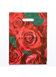 Пакет с цветочным принтом и вырубной ручкой (30х40 см) - Сима-Ленд - купить с доставкой в Уссурийске