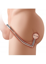 Кольцо на пенис с анальным стимулятором Stainless Steel Anal Hook   Cock Ring - BlueLine - в Уссурийске купить с доставкой