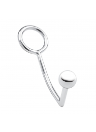 Кольцо на пенис с анальным стимулятором Stainless Steel Anal Hook   Cock Ring - BlueLine - в Уссурийске купить с доставкой