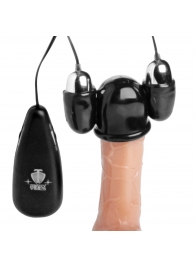 Черная стимулирующая насадка для головки полового члена Multi Speed Vibrating Penis Head Teaser - XR Brands - в Уссурийске купить с доставкой