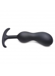 Черный массажер простаты с утяжелителями Premium Silicone Weighted Prostate Plug Large - 18,8 см. - XR Brands - в Уссурийске купить с доставкой