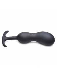 Черный массажер простаты с утяжелителями Premium Silicone Weighted Prostate Plug XL - 20,8 см. - XR Brands - в Уссурийске купить с доставкой