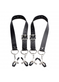 Ремни с зажимами для половых губ Spread Labia Spreader Straps with Clamps - XR Brands - купить с доставкой в Уссурийске