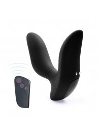Черный вибромассажер простаты 3,5’’ Remote Control Curve P-spot Massager - 12 см. - Erokay - в Уссурийске купить с доставкой