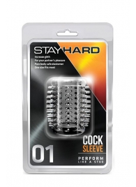 Прозрачная насадка с шипами STAY HARD COCK SLEEVE 01 CLEAR - Blush Novelties - в Уссурийске купить с доставкой