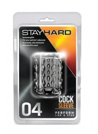 Прозрачная насадка с бороздками STAY HARD COCK SLEEVE 04 CLEAR - Blush Novelties - в Уссурийске купить с доставкой