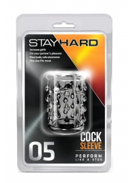 Прозрачная насадка с капельками STAY HARD COCK SLEEVE 05 CLEAR - Blush Novelties - в Уссурийске купить с доставкой