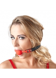 Силиконовый кляп-шар на чёрных ремешках Red Gag silicone - Orion - купить с доставкой в Уссурийске