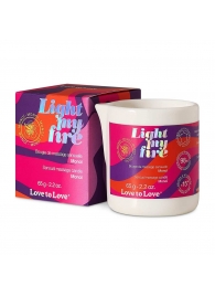 Массажная свеча Light My Fire с ароматом моной - 80 мл. - Love to Love - купить с доставкой в Уссурийске