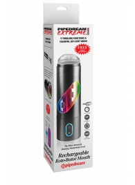 Перезаряжаемый мастурбатор-ротик Extreme Toyz Rechargeable Roto-Bator Mouth - Pipedream - в Уссурийске купить с доставкой