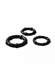 Набор из 3 черных эрекционных колец Babooom Ring Set - Adrien Lastic - в Уссурийске купить с доставкой