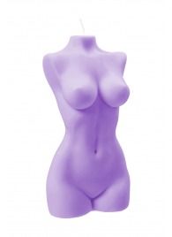 Фиолетовая интерьерная свеча в форме женского торса - 850 гр. - Pecado - купить с доставкой в Уссурийске