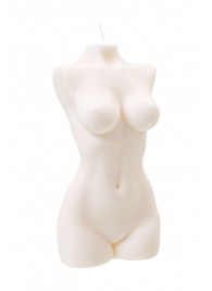 Белая интерьерная свеча в форме женского торса - 850 гр. - Pecado - купить с доставкой в Уссурийске