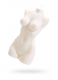 Белая интерьерная свеча в форме женского торса - 850 гр. - Pecado - купить с доставкой в Уссурийске