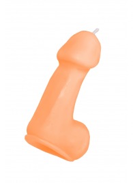 Оранжевая свеча в форме пениса - 47 гр. - Pecado - купить с доставкой в Уссурийске