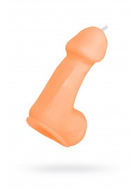 Оранжевая свеча в форме пениса - 47 гр. - Pecado - купить с доставкой в Уссурийске
