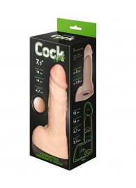Телесный фаллоудлинитель с мошонкой Cock Next - 19 см. - LOVETOY (А-Полимер) - в Уссурийске купить с доставкой