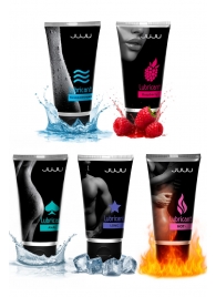 Набор из 5 лубрикантов JUJU (увлажняющий, Hot+, Long, Anal, малина) - JuJu - купить с доставкой в Уссурийске