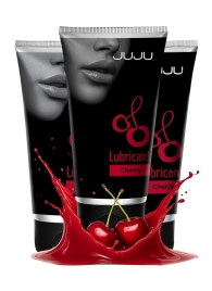 Набор из 3 съедобных лубрикантов JUJU со вкусом вишни - JuJu - купить с доставкой в Уссурийске