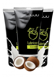 Набор из 3 съедобных лубрикантов JUJU со вкусом кокоса - JuJu - купить с доставкой в Уссурийске