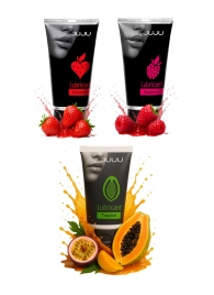 Набор из 3 съедобных лубрикантов JUJU (клубника, малина, тропические фрукты) - JuJu - купить с доставкой в Уссурийске