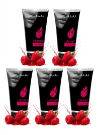 Набор из 5 съедобных лубрикантов JUJU со вкусом малины - JuJu - купить с доставкой в Уссурийске