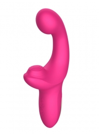 Розовый вибратор с функцией постукивания - 18 см. - Secwell купить в Уссурийске с доставкой в Orgasmix.ru Розовый вибратор с функцией постукивания - 18 см. - Secwell
