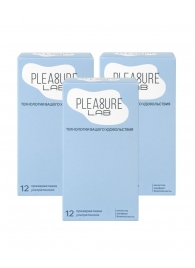 Набор из 3 упаковок ультратонких презервативов Pleasure Lab (по 12 шт.) - Pleasure Lab - купить с доставкой в Уссурийске