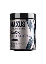 Черные утолщенные презервативы MAXUS Extra Strong с железным кейсом - 15 шт. - Maxus - купить с доставкой в Уссурийске