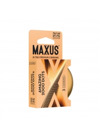 Точечные презервативы MAXUS 2000 Amazing Dots с железным кейсом - 3 шт. - Maxus - купить с доставкой в Уссурийске