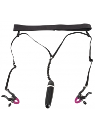 Женские вибростринги с зажимами для половых губ Spreader String with Vibrator - Orion - купить с доставкой в Уссурийске Женские вибростринги с зажимами для половых губ Spreader String with Vibrator - Orion - купить с доставкой в Уссурийске
