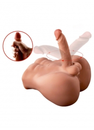 Телесный мужской торс с вибрацией и возвратно-поступательными движениями Bartlett - SHEQU купить в Уссурийске с доставкой в Orgasmix.ru Телесный мужской торс с вибрацией и возвратно-поступательными движениями Bartlett - SHEQU