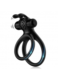 Черное эрекционное виброкольцо с подхватом мошонки Stay Hard - Boys of Toys - в Уссурийске купить с доставкой