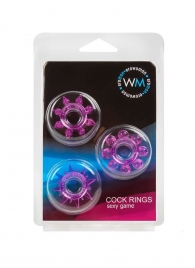 Набор из 3 лиловых эрекционных колец различной формы - Erowoman-Eroman - в Уссурийске купить с доставкой