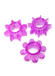 Набор из 3 лиловых эрекционных колец различной формы - Erowoman-Eroman - в Уссурийске купить с доставкой