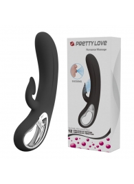 Черный вибратор-кролик Romance Massage - 24 см. - Baile купить в Уссурийске с доставкой в Orgasmix.ru Черный вибратор-кролик Romance Massage - 24 см. - Baile