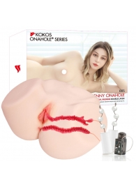 Мастурбатор-полуторс с двойным слоем материала и вибрацией Jenny Onahole Real Vagina - KOKOS - в Уссурийске купить с доставкой Мастурбатор-полуторс с двойным слоем материала и вибрацией Jenny Onahole Real Vagina - KOKOS - в Уссурийске купить с доставкой