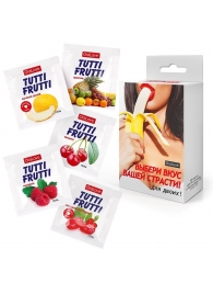 Набор из 5 саше съедобных смазок Tutti-Frutti - Биоритм - купить с доставкой в Уссурийске