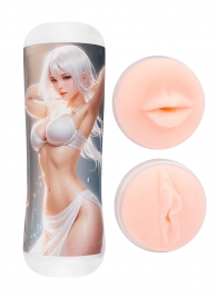 Двусторонний мастурбатор в колбе аниме - вагина и ротик - Tokyo Style - в Уссурийске купить с доставкой