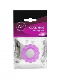 Лиловое эрекционное кольцо с 2 рядами стимулирующих шариков - Erowoman-Eroman - в Уссурийске купить с доставкой