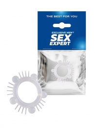 Эластичное эрекционное кольцо с шишечками и шипами - Sex Expert - в Уссурийске купить с доставкой
