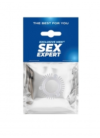 Эластичное эрекционное кольцо с 3 шариками и шипами - Sex Expert - в Уссурийске купить с доставкой