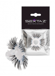 Эластичное эрекционное кольцо с черными «ресничками» - Sextaz - в Уссурийске купить с доставкой
