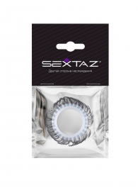 Эластичное эрекционное колечко с черными «ресничками» - Sextaz - в Уссурийске купить с доставкой