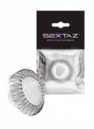 Эластичное эрекционное кольцо с длинными черными «ресничками» - Sextaz - в Уссурийске купить с доставкой
