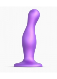Фиолетовая насадка Strap-On-Me Dildo Plug Curvy size M - Strap-on-me - купить с доставкой в Уссурийске