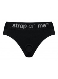 Черные трусики для насадок Heroine Lingerie Harness - size XL - Strap-on-me - купить с доставкой в Уссурийске