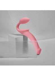 Розовый безремневой страпон Strap-on-me Semi-Realistic Bendable Strap-On size XL - Strap-on-me - купить с доставкой в Уссурийске